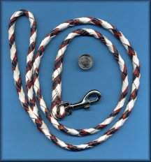 Click For Close-Up on White Red/Blue Snap Lead