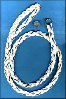 Click For Close-Up on Flat Slip Lead in White with Blue Accent and Ring